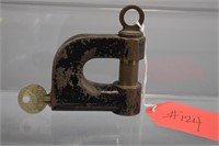 Unusual pin-tumbler padlock KAHN W/ KEY