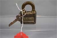 pin-tumbler push-key padlock SLAYMAKER W/ KEY