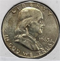 1963-D Franklin Half Dollar BU