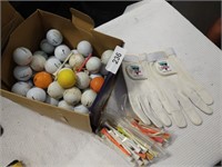 Golf Balls, Golf Tees & Golf Gloves