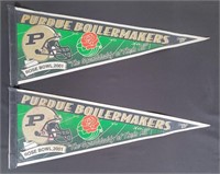 2001 Rose Bowl Purdue Boilermakers Pennants (2)
