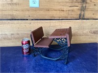 Decorative desk - cast iron and wood