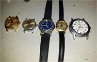 5 Watches Indiglo Too! Parts Repair Vintage