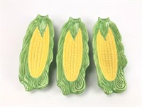 3 Vintage Ceramic Corn on the Cob Holders