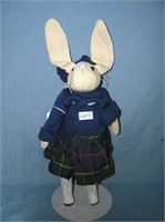 Ice skating bunny rabbit toy figure