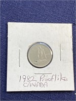 1982 Canadian $.10 coin proof like