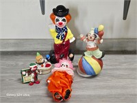 Vintage Porcelain Clown Figurines
