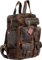 Ruzioon Vintage Buffalo Leather Backpack