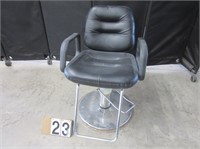 Barber Style Chair w/ Chrome Stationary Base