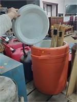 Used 21"T Water Cooler & Ice Fishing Items