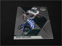 Ricky Williams Dolphins signed Card w/JSA Coa