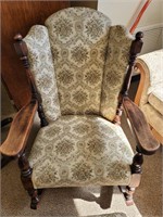 WING BACK ROCKING CHAIR