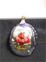 VTG Blown Glass Christmas Ornament