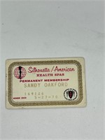 Vintage Silhouette American Health Spa Card
