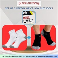 SET OF 2 REEBOK MEN'S LOW CUT SOCKS