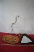 Heron  / Mirror / Wood Tray