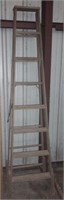 Tall Wood Vintage Ladder 94" Tall! 7 Steps