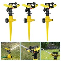 Blibly 3-Pack Lawn Sprinklers  360 Degree Rotating