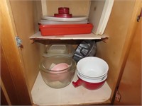 Kitchen Contents of cabinet.