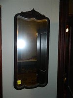 Antique Wood Framed Mirror 21 x 46