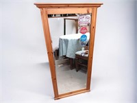 Vintage Wood Framed Mirror 46" x 23.5"