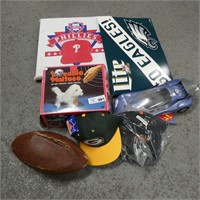 Vintage Football, Hats, Stadium Seat, Battery Dog