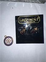 Lucky stars pendant & lindenwold earrings vintage