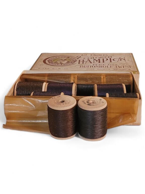 Box of new old stock silk thread   bottonhole twit