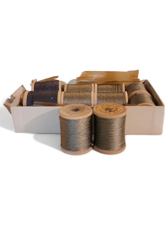 Box of new old stock silk thread