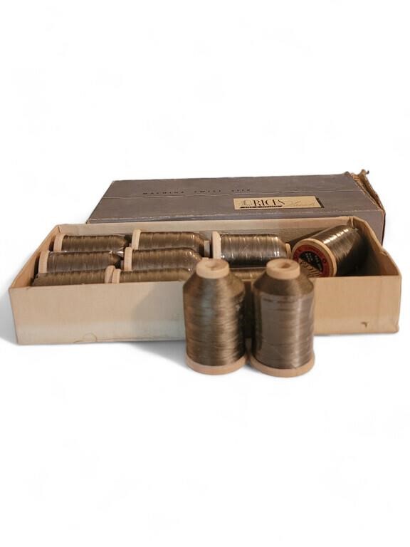 Box of new old stock silk thread   machine twist