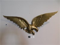 BRASS EAGLE WALL HANGING, 24 INCHES LONG