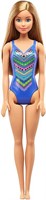 Barbie Beach Doll Blue Pattern One-Piece Swimsuit