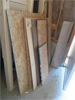3 pcs new underlayment & cutoffs, plywood cutoffs