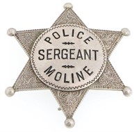 MOLINE ILLINOIS POLICE SERGEANT BADGE