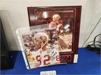 TWO VINTAGE SIGNED FOOTBALL PHOTOS