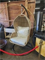 outdoor egg chair with stand (lobby area)