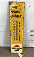 "say Pepsi, please" Metal Thermometer
