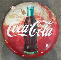 "Coca-Cola" Porcelain Button Sign