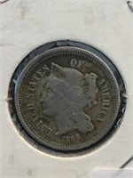1866 3 cent Nickel