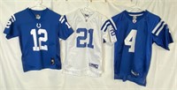 3 Youth Colts Jerseys- 1 Medium and 2 Large