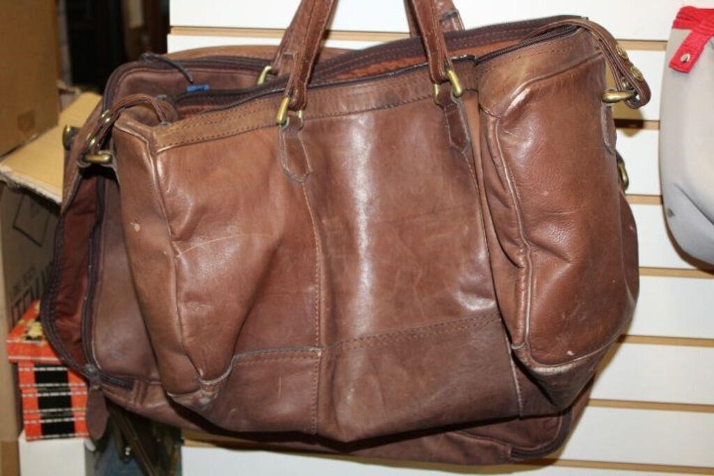 SELECTION OF LEATHER DUFFLE STYLE BAGS