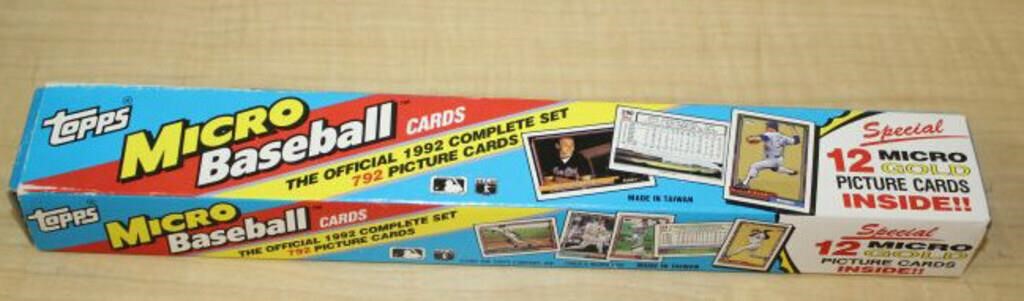 1992 COMPLETE TOPPS MICRO BASEBALL CARDS