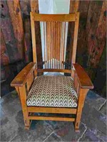 Stickley Oak Spindle Rocking Chair