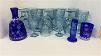 Fostoria moonstone light blue goblets 12 big 4