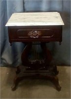 Victorian accent table with marble top