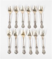 Whiting King Edward Sterling Ice Cream Forks