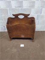 Vintage wood magazine rack