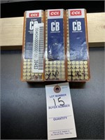 3 NEW Boxes CCI .22 CB Ammo