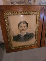 Vintage Framed Person Picture Portrait