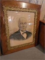 Vintage Framed Person Picture Portrait